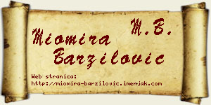 Miomira Barzilović vizit kartica